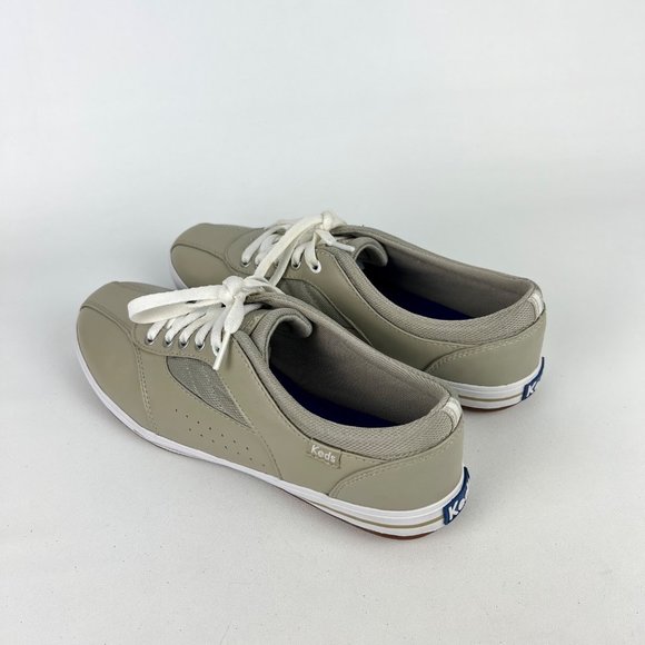 Keds Prestige Womens Sneaker OrthoLite Stone Tan Leather Lace Up Shoes size 9 - Picture 7 of 16